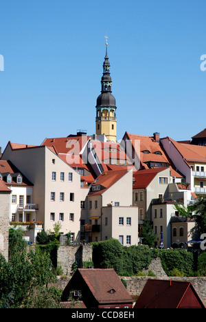 Vieille ville de Bautzen avec l'hôtel de ville historique. Banque D'Images