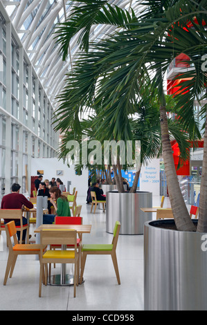 Evelina children's hospital, Hopkins architects, Londres, 2005, une véranda cafe Banque D'Images