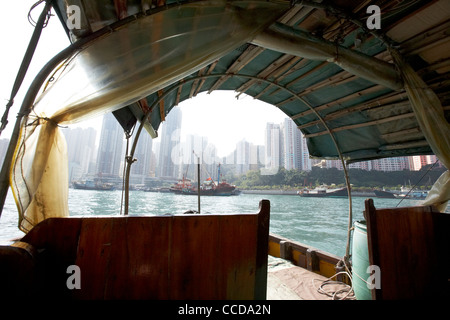 Voyage en bateau sampan à Aberdeen Harbour hong kong Hong Kong Chine Asie Banque D'Images