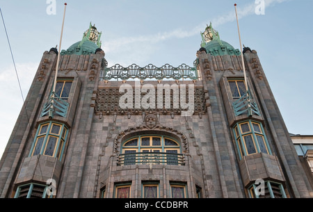 Le célèbre théâtre Tuschinski (Pathé Tuschinski) d'Amsterdam, aux pays-Bas, construit en 1921 Banque D'Images