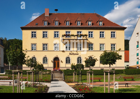 1863 Construire l'hôtel de ville de la ville Bad Schandau, Saxe, Allemagne, Europe Banque D'Images