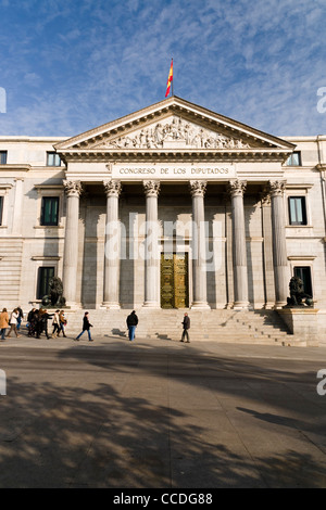 Congreso de los Diputados (Congrès des députés), Madrid, Espagne. Banque D'Images