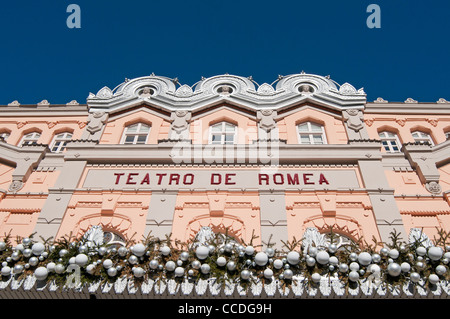 .Façade du Teatro Romea de Murcie, au Sud Est de l'Espagne. Banque D'Images