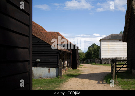 CHILTERN OPEN AIR MUSEUM EXTERIOR granges et bâtiments agricoles vers 1900 Banque D'Images