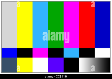 Signal de télévision de barres de couleur. Signal de test de la programmation télévisée Banque D'Images