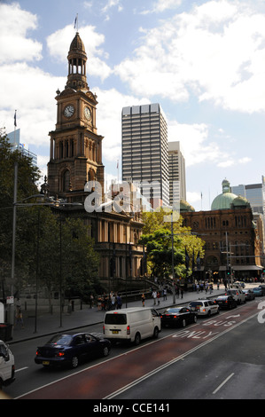 Sydney Town Hall dans George Street, Sydney, New South Wales, Australia Banque D'Images