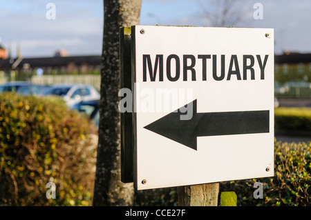 Indications pour la morgue d'un hôpital Banque D'Images