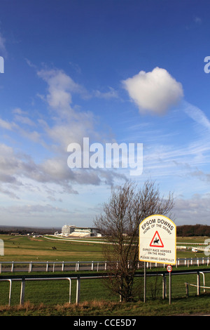 Epsom Downs est accueil du Derby course de chevaux. Surrey England UK Banque D'Images