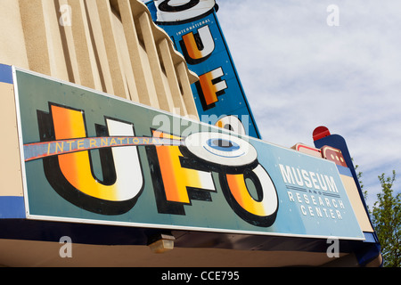 Les U.F.O. Musée et centre de recherche à Roswell, Nouveau Mexique. Banque D'Images