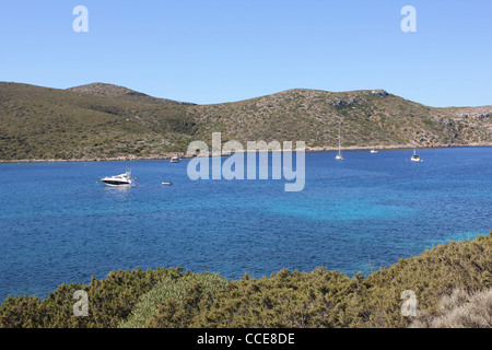 Scène sur l'île de Cabrera Cabrera, archipel d'îles, un parc naturel Espagnol, situé au sud-est de Palma de Mallorca Banque D'Images