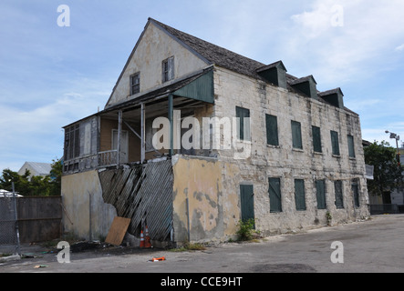 Bâtiment abandonné, Nassau, Bahamas Banque D'Images