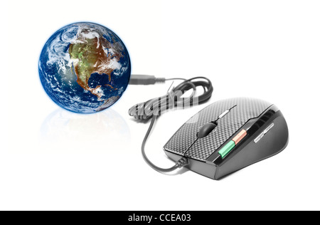 Global Communications concept - sur un fond blanc Banque D'Images