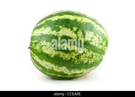 Melon mûr isolé sur fond blanc Banque D'Images