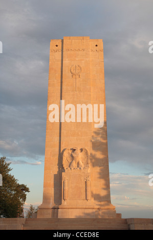 L'Étonnant Mont Blanc American Memorial pour nous 2e, 36e, 42e et 93e Divisions près de Sommepy-Tahure dans le nord de la France. Banque D'Images