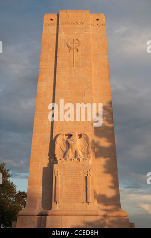 L'Étonnant Mont Blanc American Memorial pour nous 2e, 36e, 42e et 93e Divisions près de Sommepy-Tahure dans le nord de la France. Banque D'Images