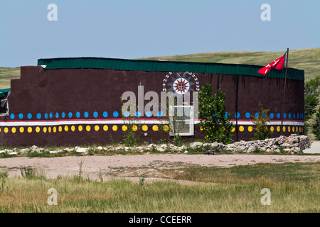 Réservation Pine Ridge tribu amérindienne Lakota Oglala Sioux Dakota du Sud aux États-Unis US Memorial Wounded Knee massacre photos horizontales hi-RES Banque D'Images