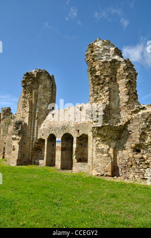 Ruines de l'abbaye de Savigny, XIIÈME (Savigny-le-Vieux, Normandie, France). Banque D'Images