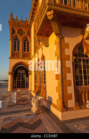 Ca' d'Zan, maison de Sarasota, Floride construit en 1924-1926 par John Ringling, fondateur de la Ringling Brothers Circus Banque D'Images