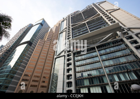 Qg de la HSBC et standard chartered bank building bâtiment bâtiments gratte-ciel henley centre de Hong Kong Hong Kong Chine Asie Banque D'Images