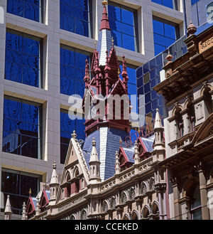 Et moderne architecture néo-gothique, Collins Street, Melbourne, Victoria, Australie Banque D'Images