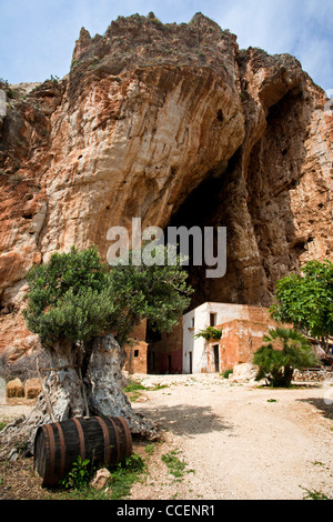 Scurati grottes, Grotte di Scurati, Trapani, Sicile, Italie, Europe Banque D'Images