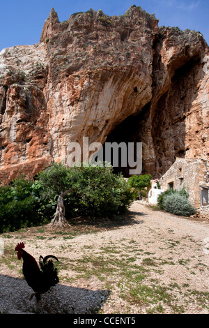 Scurati grottes, Grotte di Scurati, Trapani, Sicile, Italie, Europe Banque D'Images