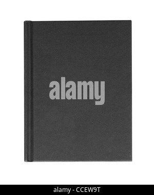 Album cartonné noir livre casebound isolé sur fond blanc Banque D'Images