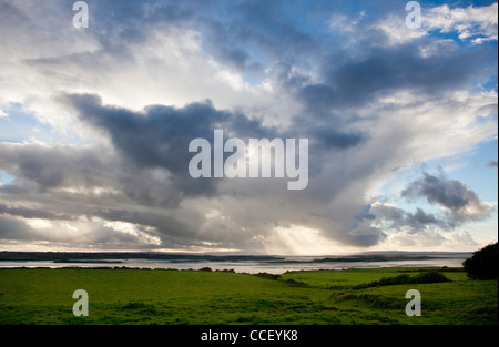 Vue sur l'estuaire de la Moy, Comté de Sligo, Irlande. Banque D'Images