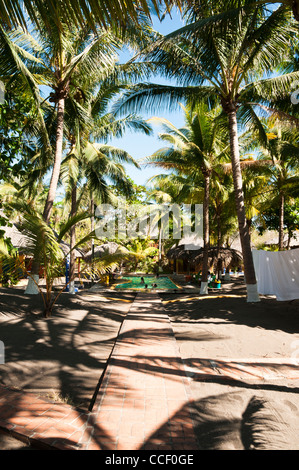 'Hôtel Pez de Oro ' Monterrico Beach, côté pacifique, au Guatemala, en Amérique centrale. Banque D'Images