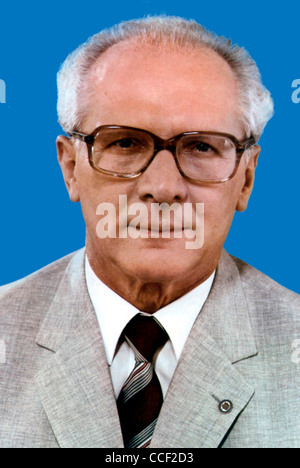 Erich Honecker * 25.08.1912 - 29.05.1994 : Secrétaire Général du SED et président du conseil d'Etat de la RDA 1971 - 1989. Banque D'Images