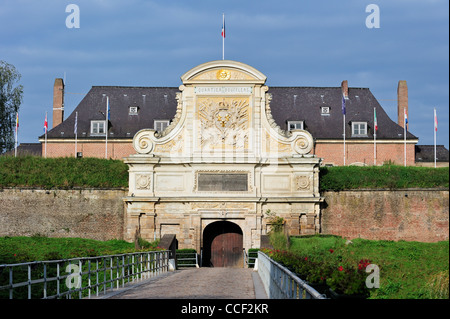 Porte d'entrée de la Citadelle de Vauban à Lille, France Banque D'Images