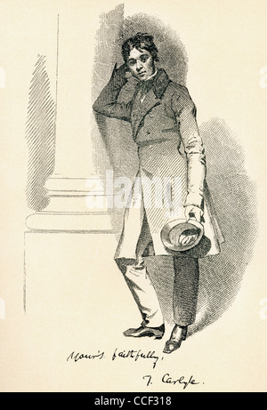 Thomas Carlyle, 1795 - 1881, en tant que jeune homme. L'écrivain satirique écossais, essayiste, historien et enseignant. Banque D'Images