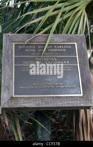 Marjorie Kinnan Rawlings Historic State Park, Cross Creek, Florida Banque D'Images