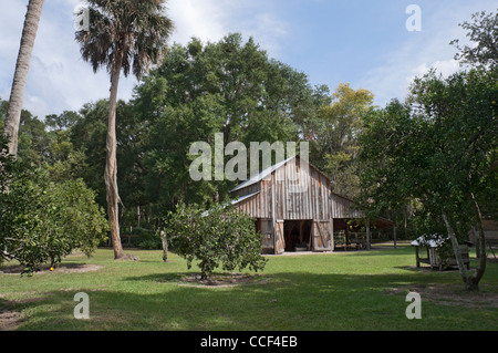 Marjorie Kinnan Rawlings Historic State Park, Cross Creek, Florida, grange. Banque D'Images