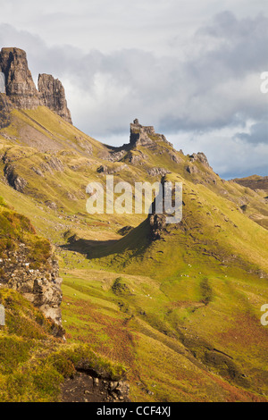 Le Quiraing sur la péninsule de Trotternish, île de Skye, Écosse Banque D'Images