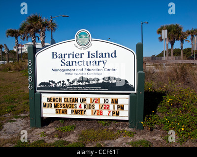 Sanctuaire de l'île de barrière et le Centre d'éducation gestion au sein de l'Archie Carr Wildlife Refuge sur Melbourne Beach en Floride Banque D'Images