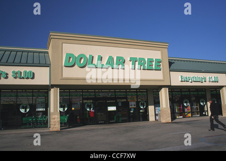 Dollar Tree Store situé à Tyler, Texas Banque D'Images