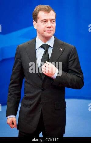 7 décembre 2010 - Bruxelles, BXL, Belgique - le président de la Russie Dmitri Medvedev est livré pour le sommet UE-Russie au siège du Conseil européen à Bruxelles, Belgique le 2010-12-07 par Wiktor Dabkowski (crédit Image : © Wiktor Dabkowski/ZUMAPRESS.com) Banque D'Images