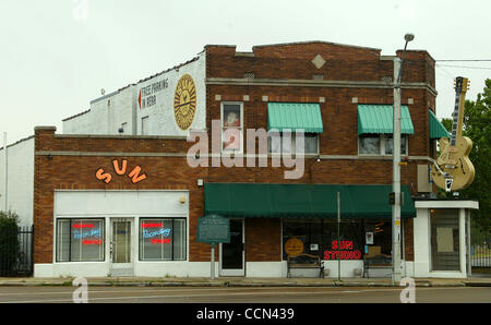 Aug 15, 2004 ; Memphis, Tennessee, USA ; Le célèbre Sun Record où Elvis a enregistré son tout premier disque. Banque D'Images