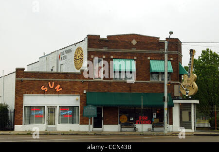 Aug 15, 2004 ; Memphis, Tennessee, USA ; Le célèbre Sun Record où Elvis a enregistré son tout premier disque. Banque D'Images