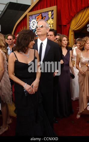 29 févr., 2004 ; Hollywood, CA, USA ; OSCARS 2004 : acteur Bill Murray arrive à la 76e Academy Awards qui a eu lieu au Kodak Theatre à Hollywood. Banque D'Images