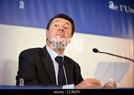 Ministre français de l'industrie Christian Estrosi à Bruxelles, Belgique le 2010-05-25 Â© par Wiktor Dabkowski Banque D'Images