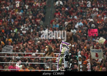 Mar 28, 2010 - Phoenix, Arizona, USA - Kofi Kingston lors de WWE Wrestlemania 26. (Crédit Image : Â© Matt Roberts/ZUMA Press) Banque D'Images