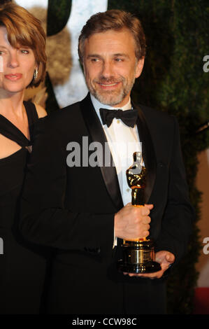 Christoph Waltz, Academy Award Winner pour l'acteur de soutien, 'Inglourious Basterds', arrive à la Vanity Fair Le dîner et après la fête célébrant la 82e Academy Awards, dimanche 7 mars 2010, à l'hôtel Sunset Tower à West Hollywood, Californie. SCHMITT RICHE/Zuma Press Banque D'Images