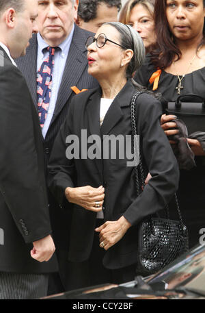 Lena Horne's fille GAIL LUMET BUCKLEY assiste à la légendaire chanteuse de jazz et actrice Lena Horne's Funeral tenue à l'église Saint-ignace de Loyola sur Park Avenue. Banque D'Images