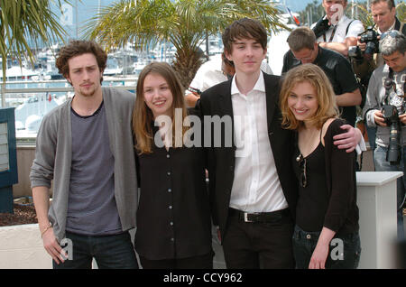 Acteurs Aaron Johnson, Matthew Beard, et Imogen Poots Murrah Hannah. Banque D'Images