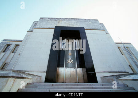 19 Oct 2008 - Dallas, Texas, USA - l'un des plus sinistre des bâtiments aux États-Unis d'Amérique, le temple franc-maçon, en plein cœur de Dallas, Texas. (Crédit Image : © David Teagle/ZUMA Press) Banque D'Images