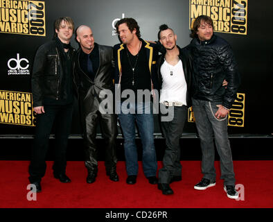 Nov 23, 2008 - Los Angeles, Californie, USA - Musiciens DAUGHTRY arrivant à l'America Music Awards, qui a eu lieu au Nokia Theater. (Crédit Image : © Lisa O'Connor/ZUMA Press) Banque D'Images