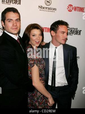 Mar. 19, 2008 - New York, New York, États-Unis - PREMIÈRE MONDIALE DE LA SAISON DEUX DE SHOWTIME'S ''THE TUDORS''.Le SHERATON NEW YORK HOTEL 03-19-2008. 2008.HENRY CAVILL, NATALIE DORMER ET JONATHAN RHYS MEYERS.K56988RM(Image Crédit : Â© Rick Mackler/Photos/ZUMAPRESS.com) Globe Banque D'Images