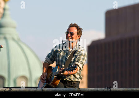 Octobre 04, 2008 - Philadelphia, PA, USA-Bruce Springsteen à rock pour changer les concerts pour Obama à Philadelphie PA (crédit Image : (c) Ricky Fitchett/ZUMA Press) Photographe : Ricky Fitchett Source : Ricky Fitchett Titre : photographe Contrat Crédit : ZUMA Press Ville : état : Philadelphie PA Pays : USA Ca Banque D'Images